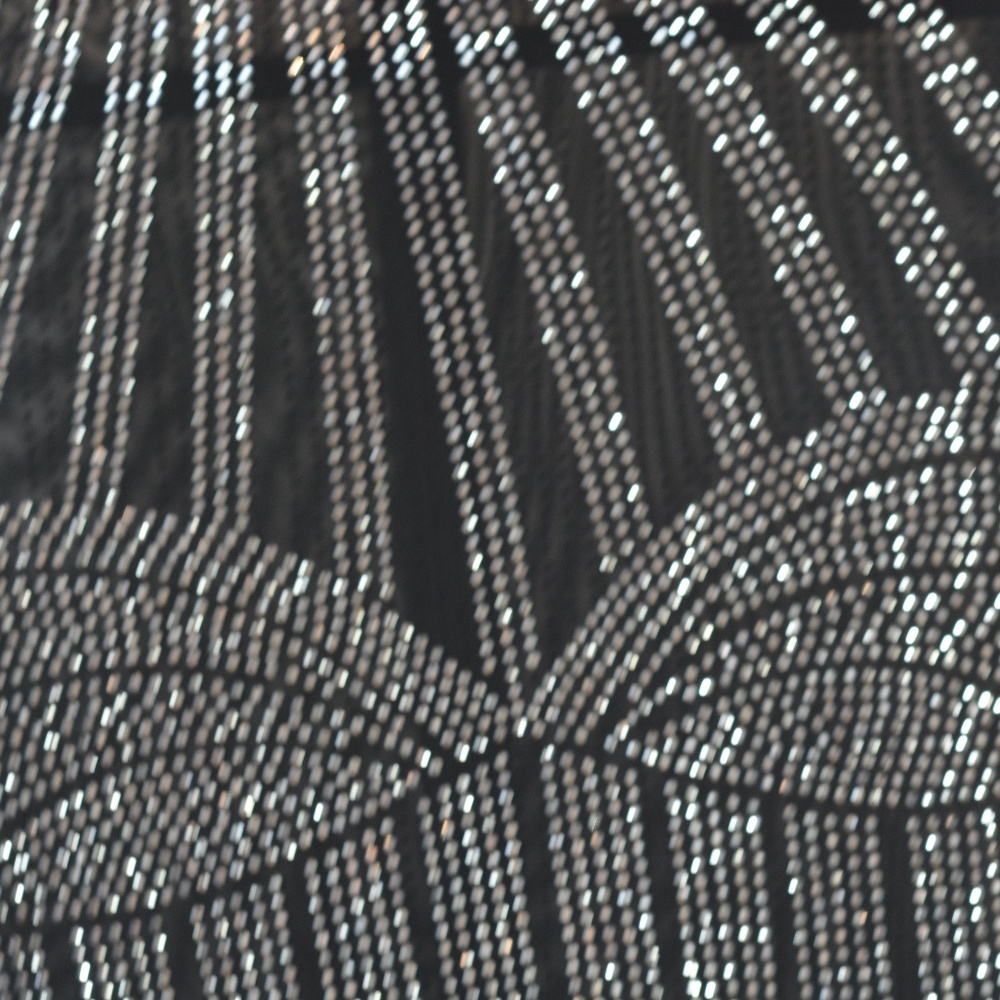 Rhinestones on Black Mesh SZ L